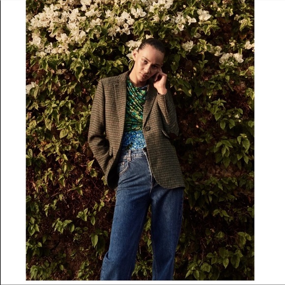 zara wool blazer with elbow patch - Picture 3 of 6